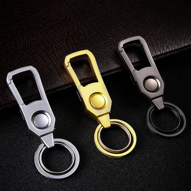 Metal Key Case Men's Car LED Light Pendant Keys holder Gift Keycase