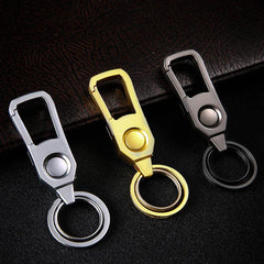 Metal Key Case Men's Car LED Light Pendant Keys holder Gift Keycase