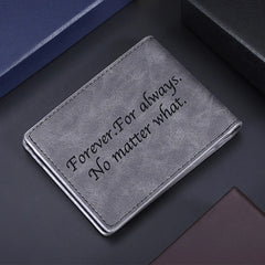 Custom Photo Engraved Short Wallet for Him - Personalized Men's Gift