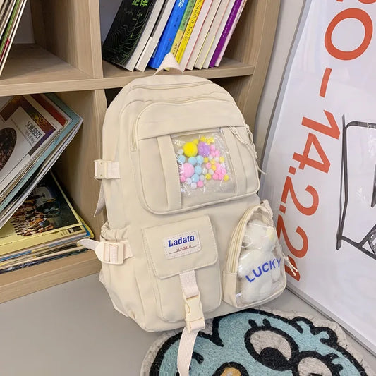 Junior School Bag Multifunctional Teen Girl BookBag Large Capacity