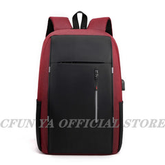 Men's Waterproof Business Laptop Backpack USB Charge Bagpack