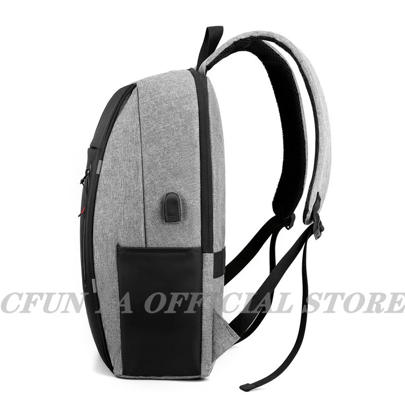 Men's Waterproof Business Laptop Backpack USB Charge Bagpack