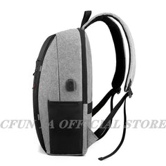 Men's Waterproof Business Laptop Backpack USB Charge Bagpack