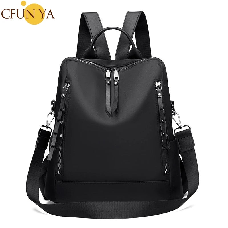 Women's Summer Backpack Oxford Waterproof Travel Shoulder Bag