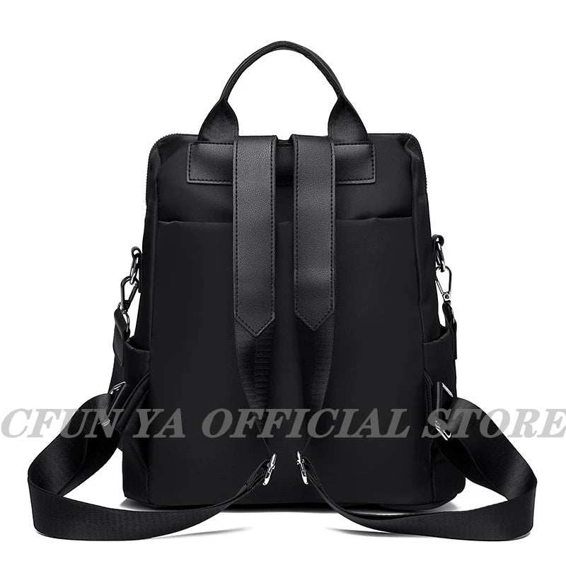 Women's Summer Backpack Oxford Waterproof Travel Shoulder Bag