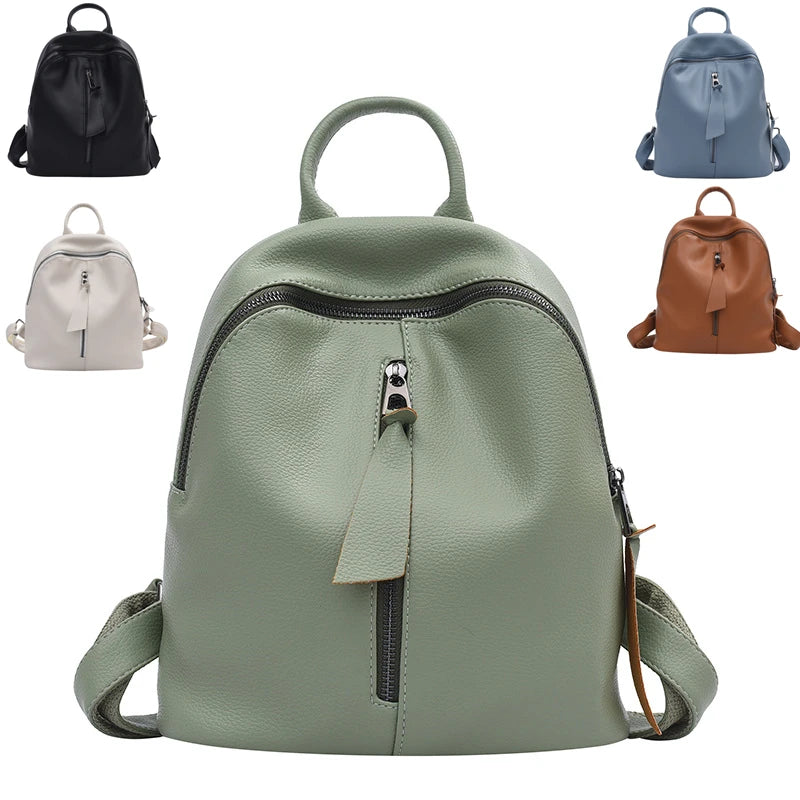 Women's Anti-theft Small PU Leather Backpack Shoulder Bag