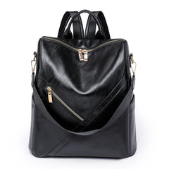 Soft Leather Backpack Woman's Bag High Capacity Travel Backpacks