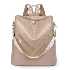 Soft Leather Backpack Woman's Bag High Capacity Travel Backpacks