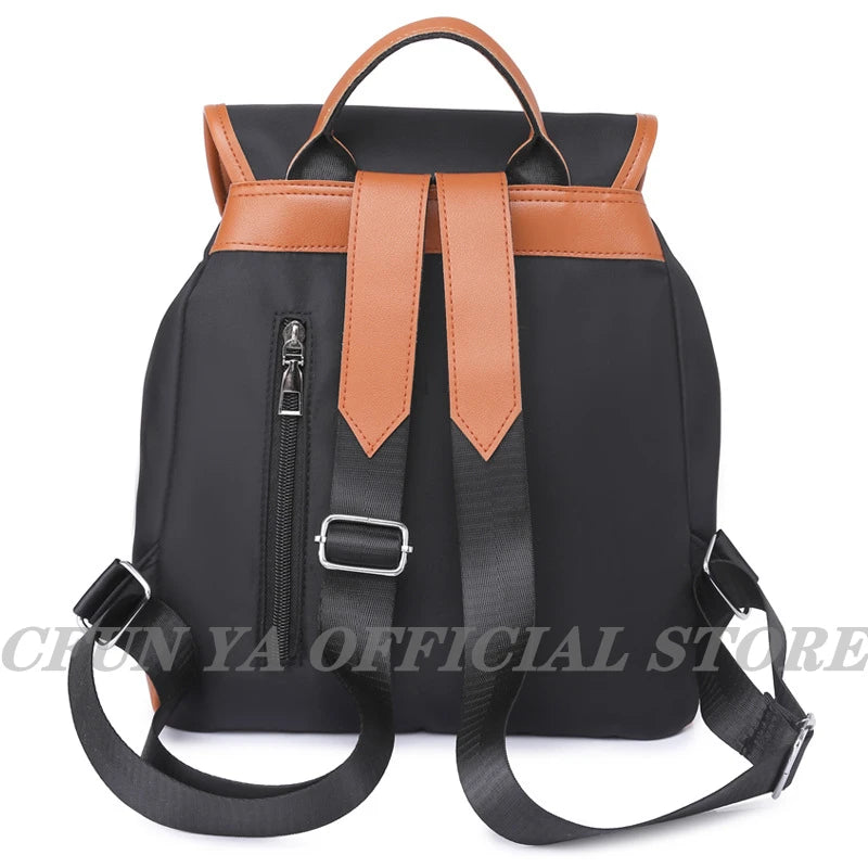 Nylon Backpack For Teen Girls Waterproof Anti-Theft Schoolbag