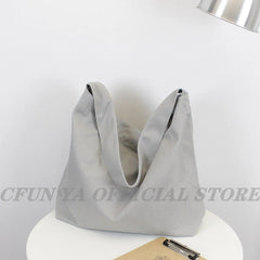 Canvas Shoulder Bag Large Capacity Totes College Messenger