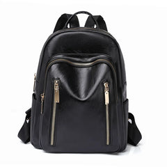 Soft Leather Backpack For Women Large Bagpack Anti-Theft Rucksack