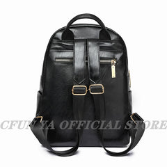 Soft Leather Backpack For Women Large Bagpack Anti-Theft Rucksack