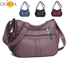 Women's Soft Leather Handbags Messenger Tote Bag