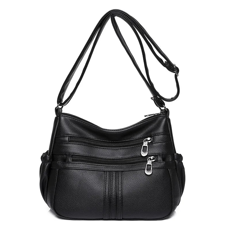 Women's Soft Leather Handbags Messenger Tote Bag