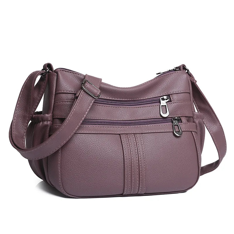 Women's Soft Leather Handbags Messenger Tote Bag