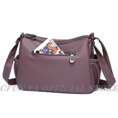Women's Soft Leather Handbags Messenger Tote Bag