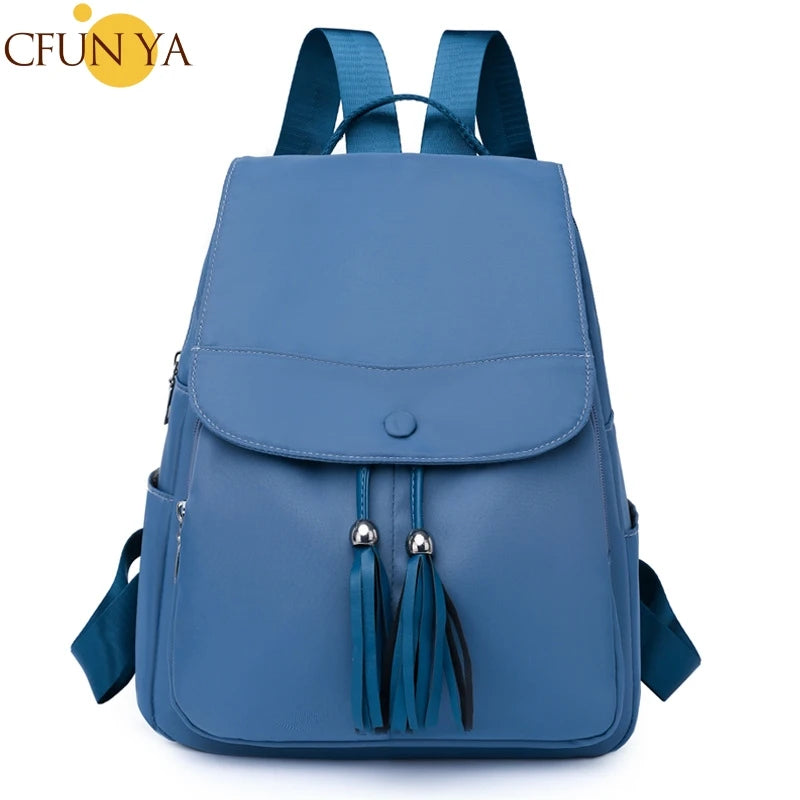 Boho Women's Backpack with Tassels Large Travel Bagpack