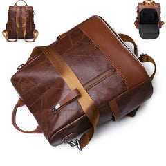 Summer Women Backpack PU Leather Travel Shoulder Bag