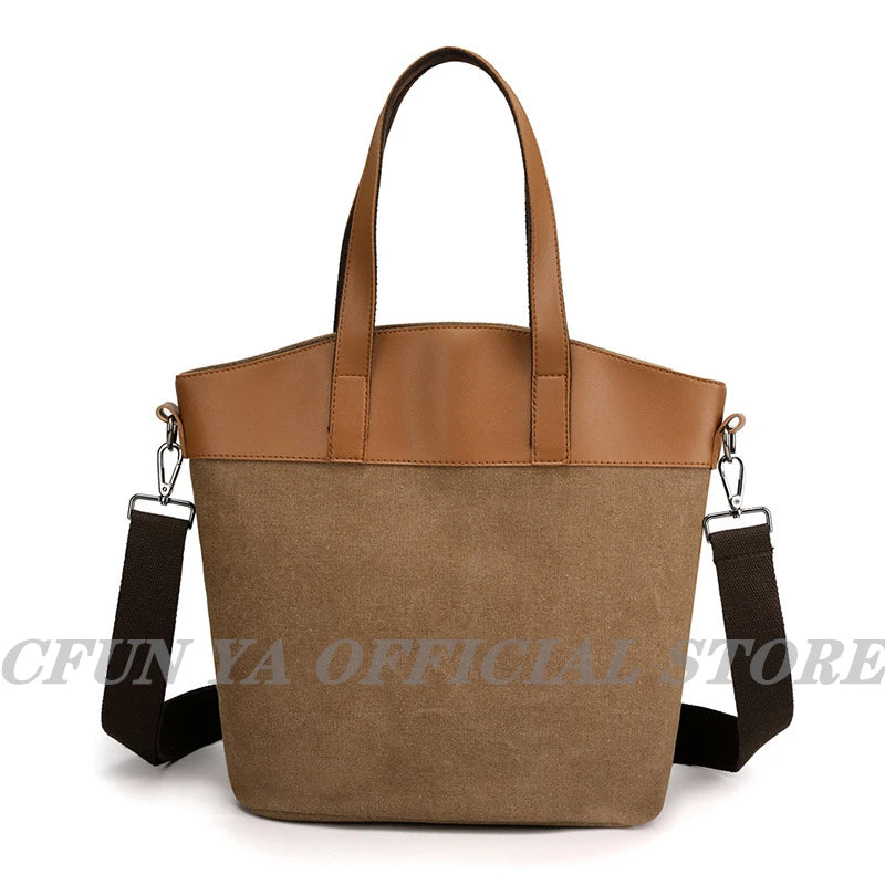 Summer Girls Handbag Canvas Tote Bag College Crossbody Shoulder Bag