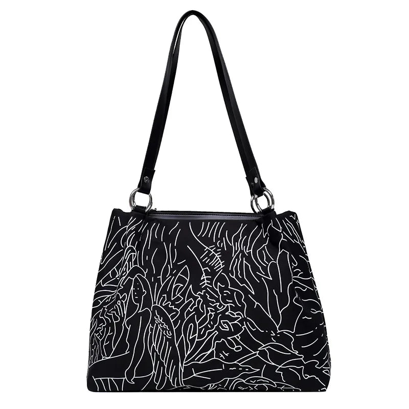 Vintage Style High Shoulder Bag Women PU Leather Handbag