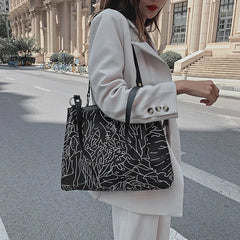 Vintage Style High Shoulder Bag Women PU Leather Handbag