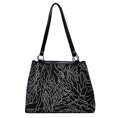 Vintage Style High Shoulder Bag Women PU Leather Handbag