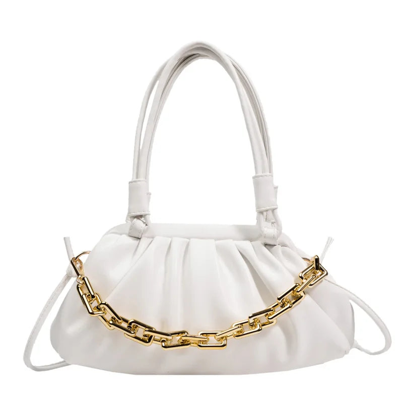 Small Handbag Woman PU Leather Shoulder Bag Solid Crossbody Bags