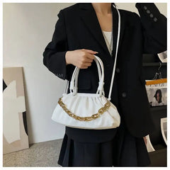 Small Handbag Woman PU Leather Shoulder Bag Solid Crossbody Bags