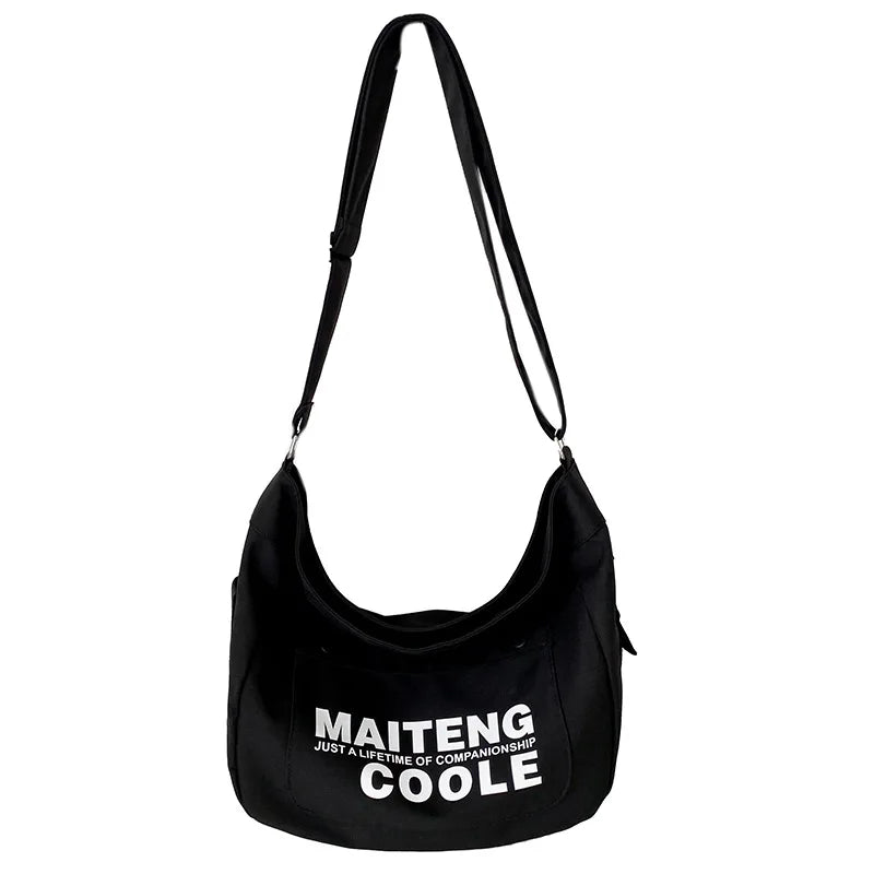 Canvas Shoulder Bag Large Capacity Messenger Handbag