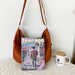 Canvas Shoulder Bag Large Capacity Messenger Handbag