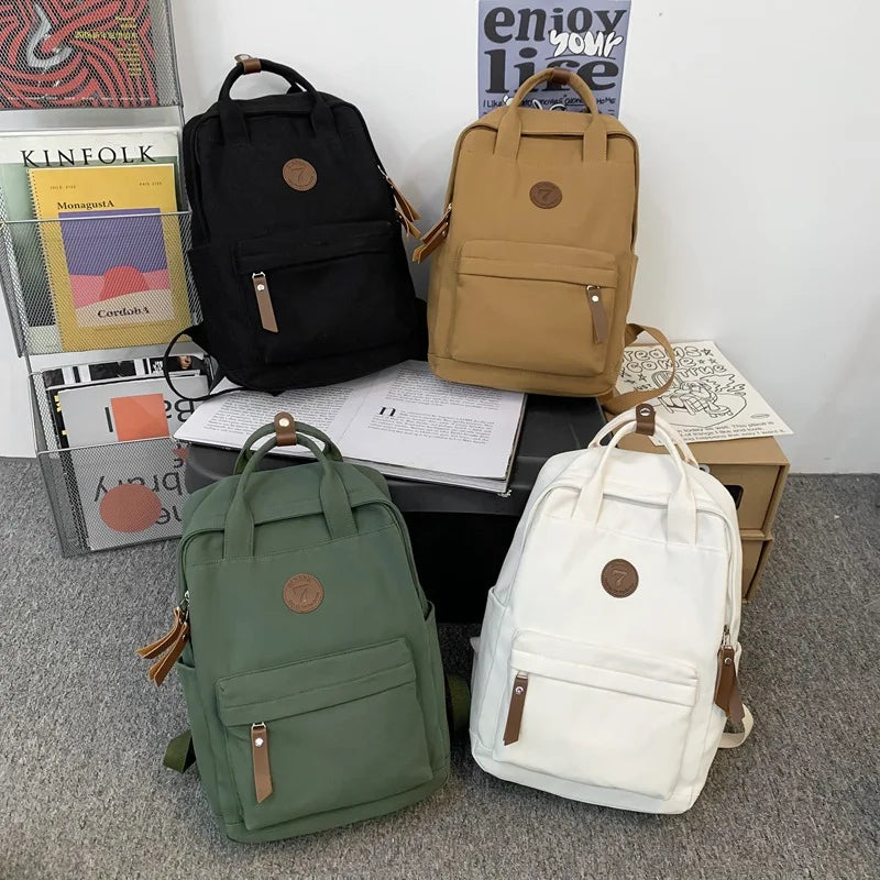 Canvas School Backpack for Students Female