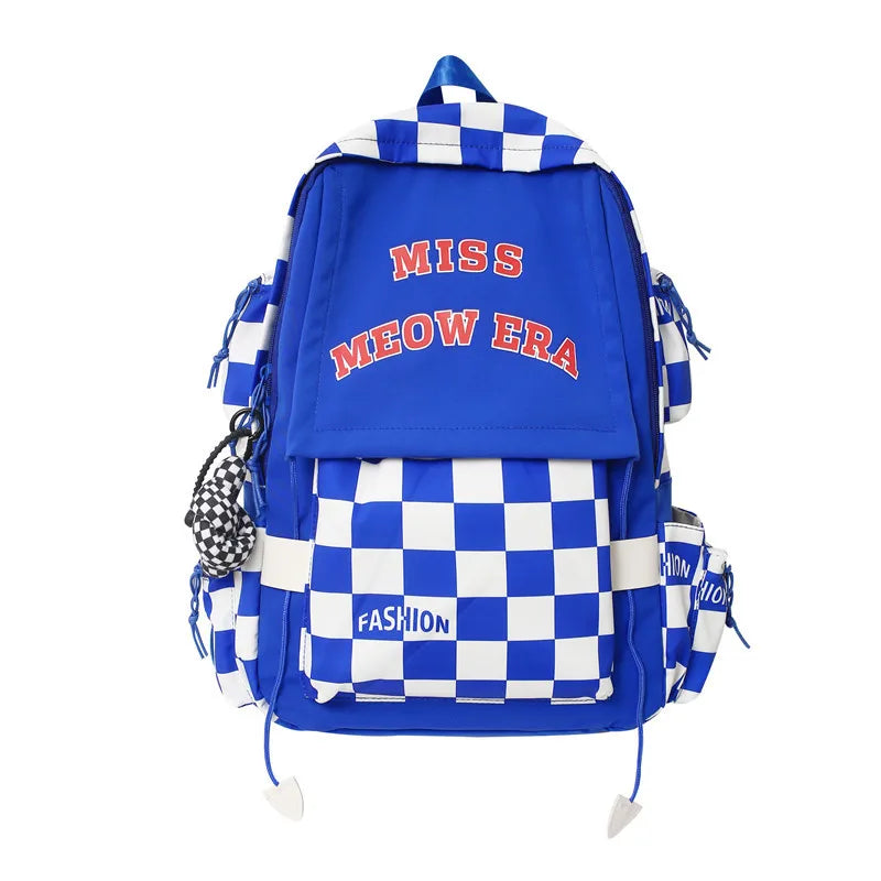 CGCBAG Checkerboard Large Capacity Backpacks Waterproof Nylon