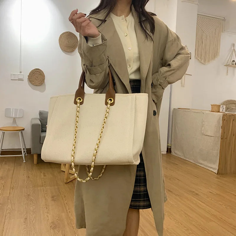Canvas Tote Bag Female Shoulder Bag Shopper