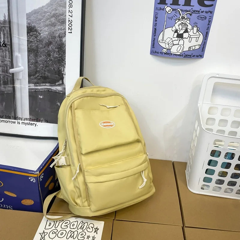Large Capacity Women Backpack Waterproof Nylon Travel School Bag