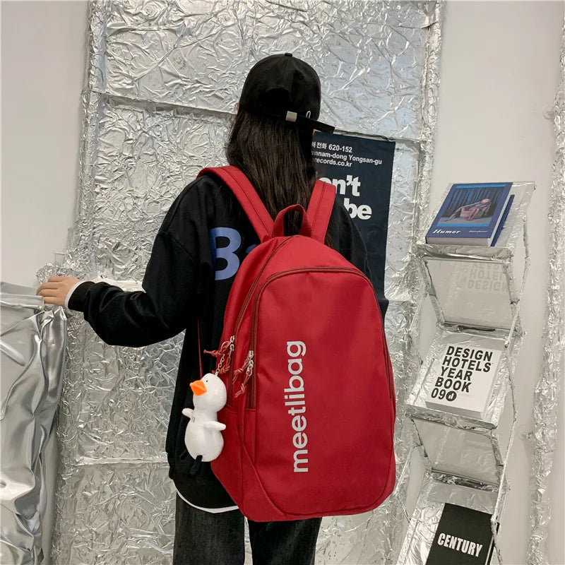CGCBAG Women Backpack Large Capacity Waterproof Nylon School Travel Bag