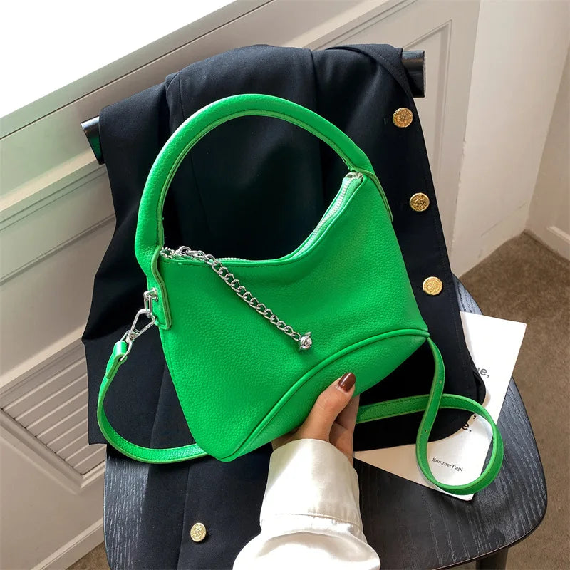 Solid Small Handbags For Women Shoulder Bag Chain Crossbody Bag