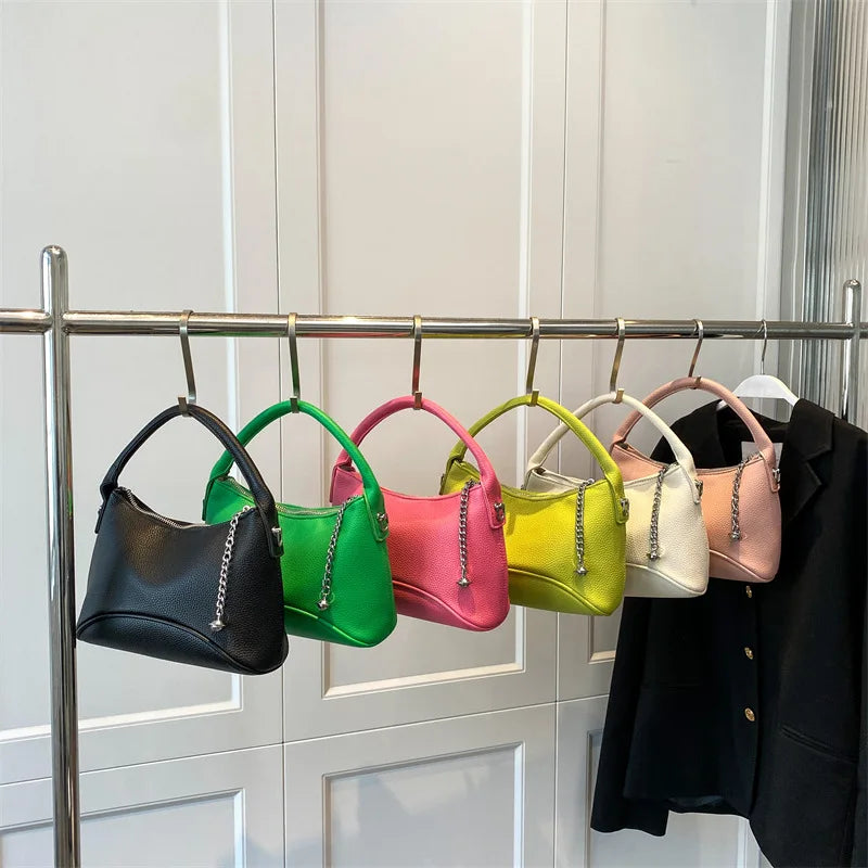 Solid Small Handbags For Women Shoulder Bag Chain Crossbody Bag