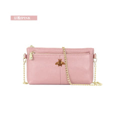 Retro Cowhide Messenger Bag Hand Bag Women Small Chain Cross Body Bags