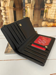 Winter Portable Double Layer Wallet with 8-clip Zipper