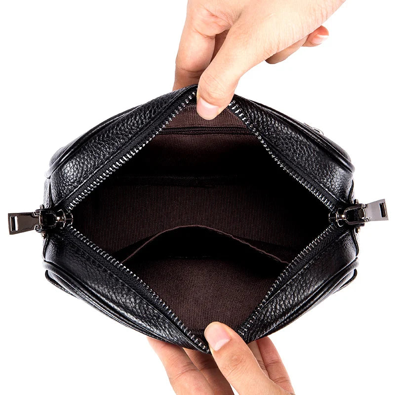 Cowhide Leather Women's Flap Bag Messenger Bag