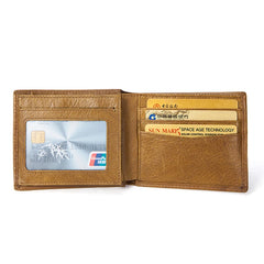 Vintage Men Leather Purse Short Man Wallets