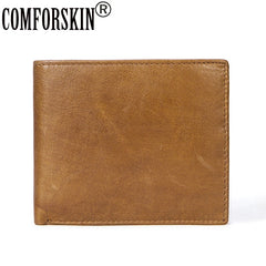 Vintage Men Leather Purse Short Man Wallets