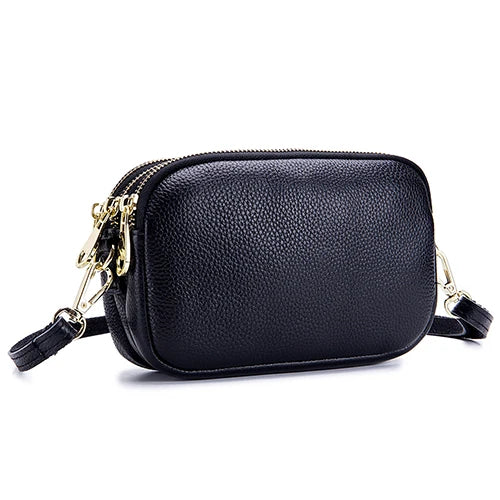 Cowhide Leather Clutch Bag Large Capacity Messenger Bag