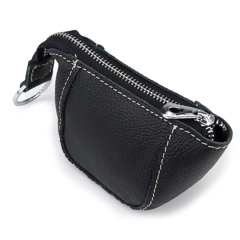 Leather Zipper Purse for Women
