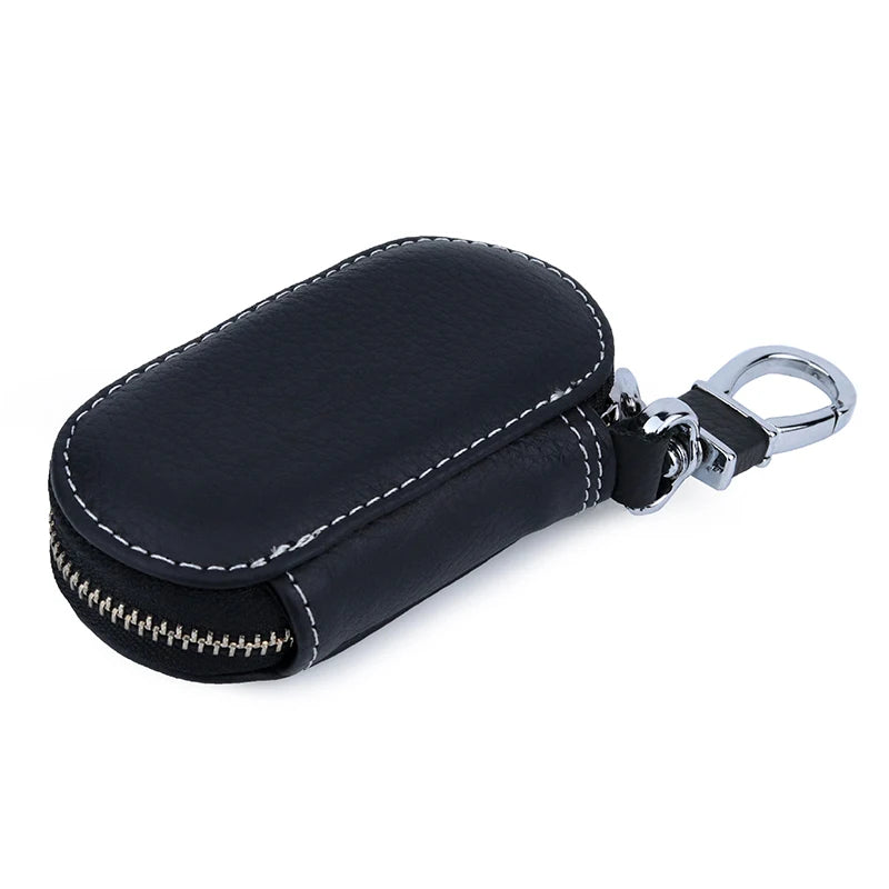 Cowhide Key Case For Cars Litchi Pattern Key Wallets