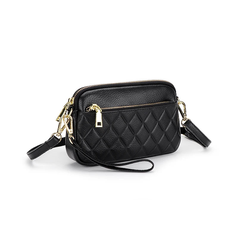 Geometric Style Leather Women Messenger Bag Small Cross-body Bag