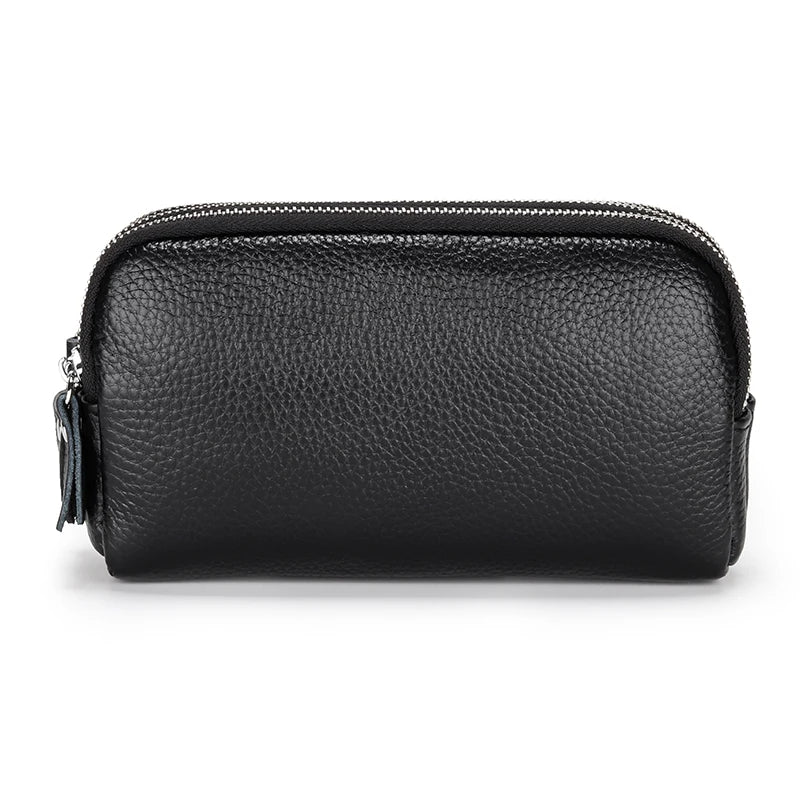 Women Leather Wallet Three Zipper Purses For Ladies Large Capacity
