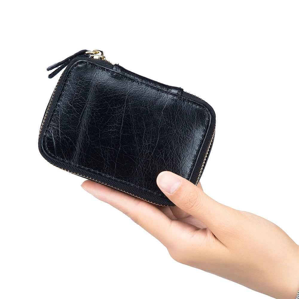 COMFRORSKIN High Oil Wax Leather Women Lipstick Bag