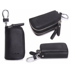Classic Double Zip Men's Car Key Holder High Class Motor Key Case