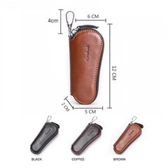CONTACT'S Leather Key Wallets For Men Key Holder Zipper Keychain